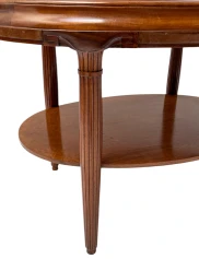 French Art Deco Walnut Center Table, 1930s